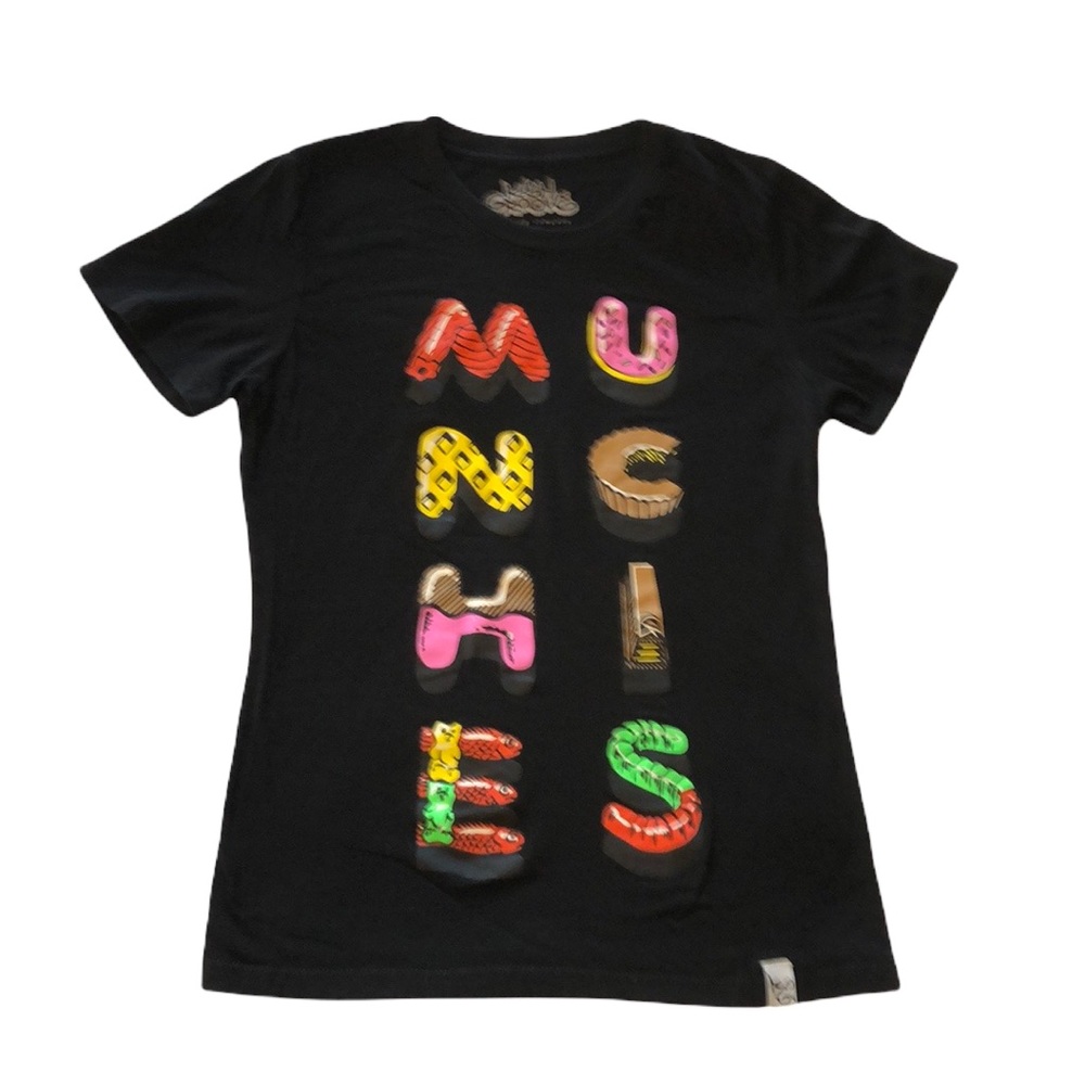 Kush Groove Munchies Black Short Sleeve Fitted Tee